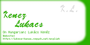 kenez lukacs business card